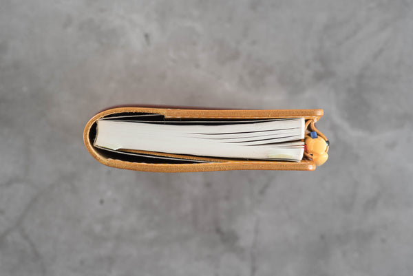 12 COLORS - A6/Hobonichi/Midori MD Mustard Yellow Buttero Leather Elastic Closure Notebook Cover