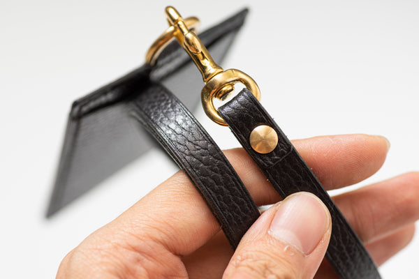 8 COLORS - Black Dollaro Leather Badge Card Holder - Malloria