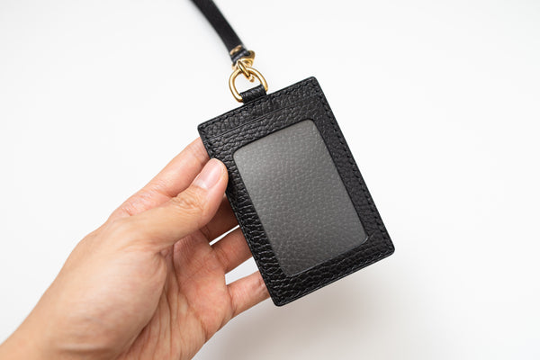 8 COLORS - Black Dollaro Leather Badge Card Holder - Malloria
