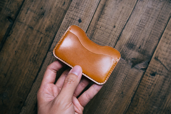 7 COLORS - Shell Cordovan 3-Pocket Leather Card Wallet