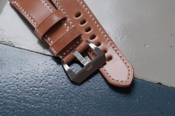 Natural Shell Cordovan Leather Standard Strap for Panerai (22, 24 or 26 mm)