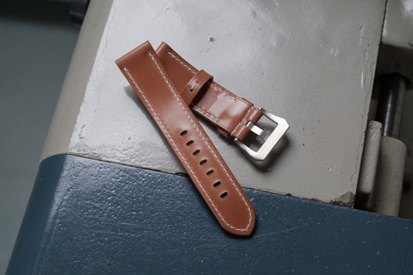 Natural Shell Cordovan Leather Standard Strap for Panerai (22, 24 or 26 mm)