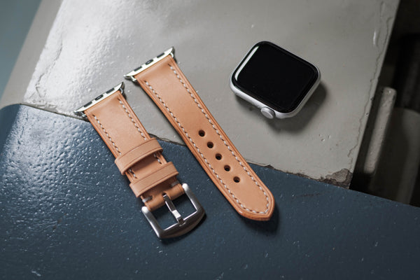 Natural Leather Basic Watch Strap for Apple Watch