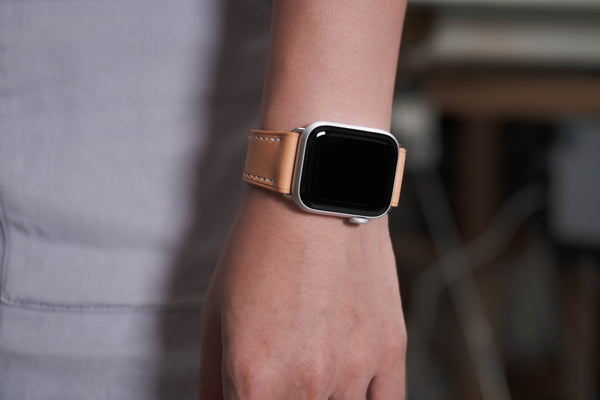 Natural Leather Basic Watch Strap for Apple Watch