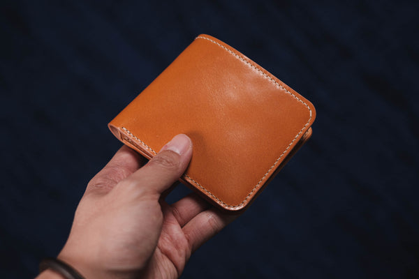 7 COLORS - 6-Slot Whiskey Shell Cordovan & Natural Leather Billfold Wallet