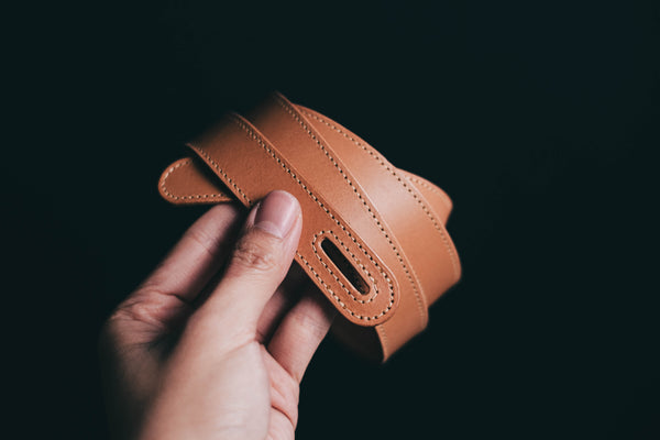 13 COLORS - Caramel Buttero Leather Ladies' Knotted Belt