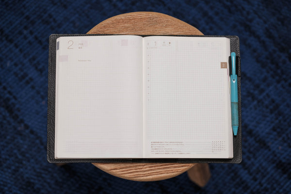 6 COLORS - A5/Hobonichi/Midori MD Elastic Closure Pebbled Leather Notebook Cover