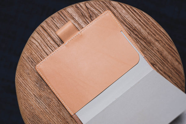 13 COLORS - A6/Hobonichi/Midori MD Buttero Leather Notebook Cover with interlocking pen loops