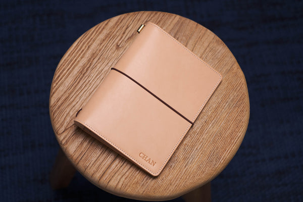 ALL SIZES - Natural Leather Stitched Traveler's Notebook (No inserts included)