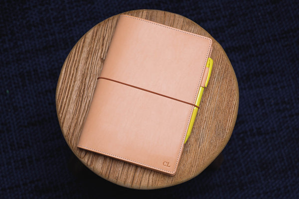 13 COLORS - A5/Hobonichi Cousin/Seven Seas Buttero Leather Cover with Elastic Closure