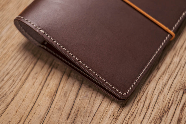 ALL SIZES - Brown Buttero Leather Stitched Traveler's Notebook (No inserts included)