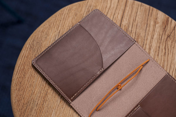 ALL SIZES - Brown Buttero Leather Stitched Traveler's Notebook (No inserts included)
