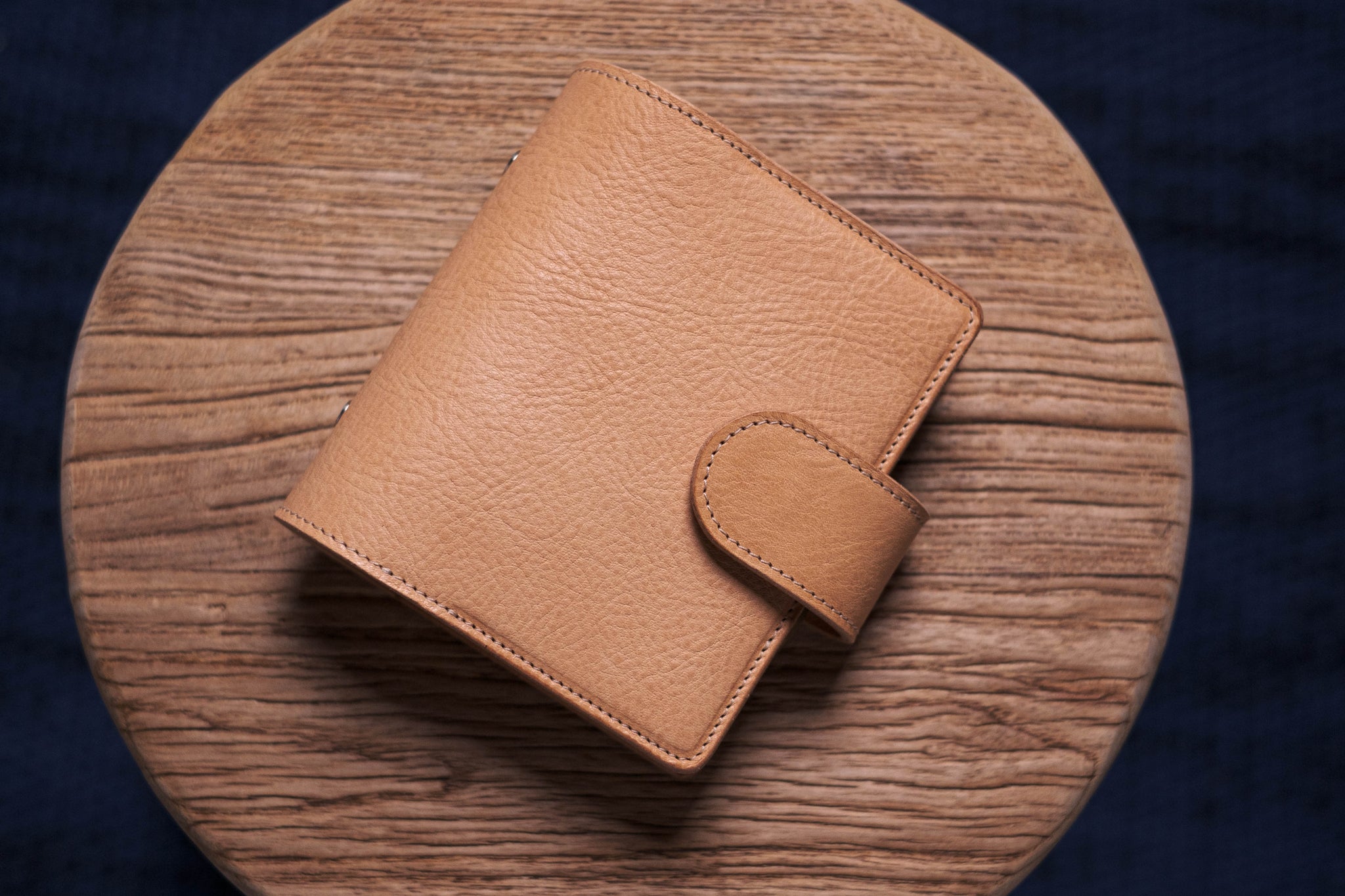 Pocket Pebbled Leather Ring Organizer
