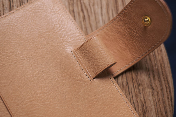 Personal/A6 Natural Pebble Leather Ring Organizer