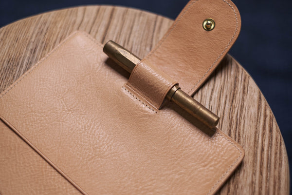 Personal/A6 Natural Pebble Leather Ring Organizer