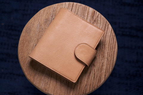 Personal/A6 Natural Pebble Leather Ring Organizer