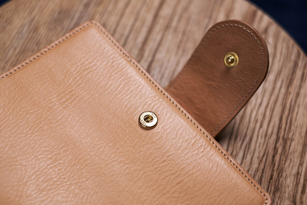 Personal/A6 Natural Pebble Leather Ring Organizer