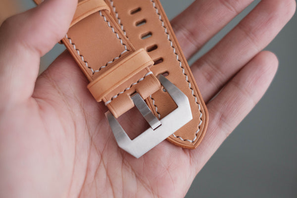 Natural Vegetable-tanned Leather "Heritage" Watch Strap for Panerai (24 & 26 mm)