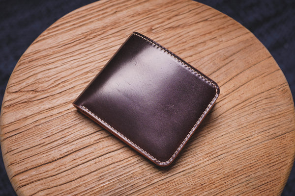 Horween Shell Cordovan No. 8,  3-Slot, Coin Pocket Billfold Wallet