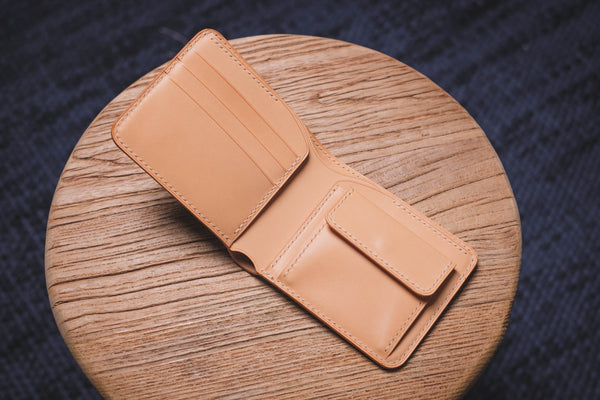 Horween Shell Cordovan No. 8,  3-Slot, Coin Pocket Billfold Wallet