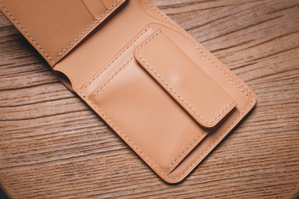 Horween Shell Cordovan No. 8,  3-Slot, Coin Pocket Billfold Wallet