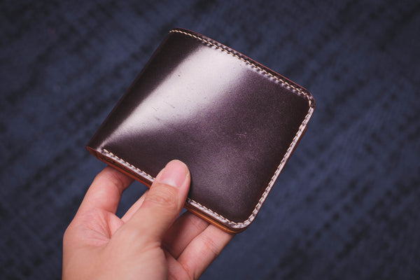 Horween Shell Cordovan No. 8,  3-Slot, Coin Pocket Billfold Wallet