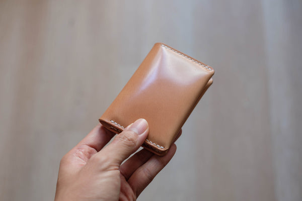 7 COLORS - Shell Cordovan Leather Folded Card Wallet