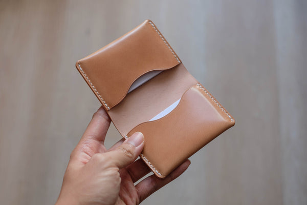 7 COLORS - Shell Cordovan Leather Folded Card Wallet