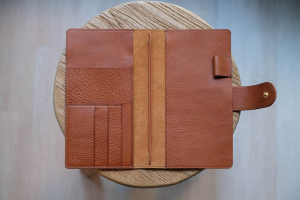 6 COLORS - Stitched Traveler's Notebook w/ Card Slots (No inserts included)
