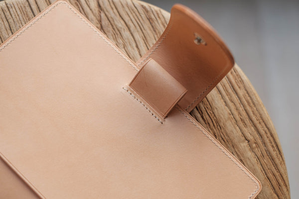 Personal Natural Leather Ring Organizer with Krause rings