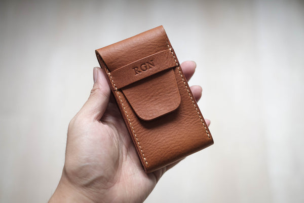 Brown Minerva Box Vegetable tanned Leather Watch Pouch (Type B)