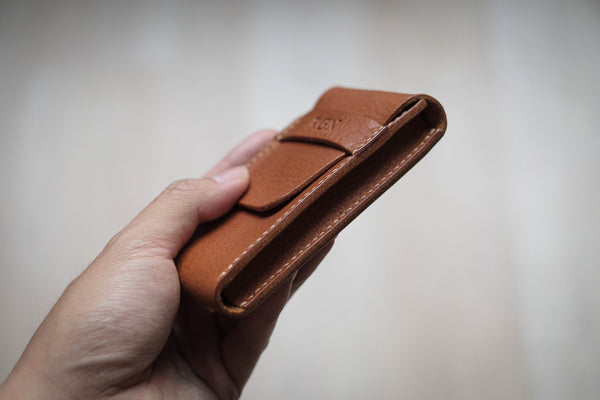 Brown Minerva Box Vegetable tanned Leather Watch Pouch (Type B)