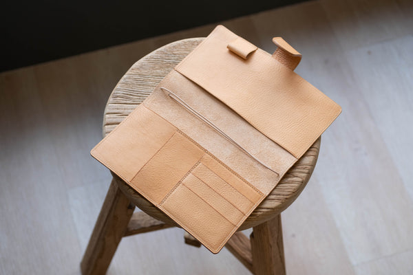 6 COLORS - Stitched Traveler's Notebook w/ Card Slots (No inserts included)