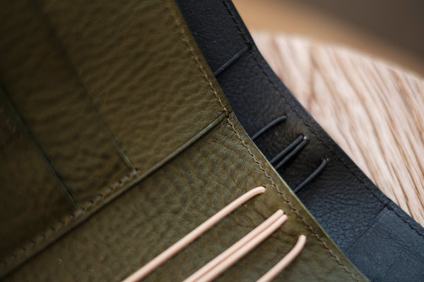 6 COLORS - Lined Traveler's Notebook w/ Card Slots (No inserts included)