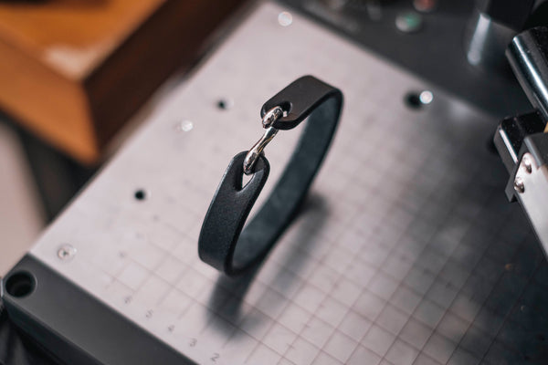 925 Sterling Silver S Hook Natural Vegetable Tanned Leather Bracelet