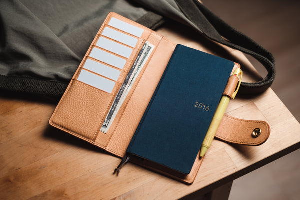 6 COLORS - The Weeks Wallet in Pebbled Leather