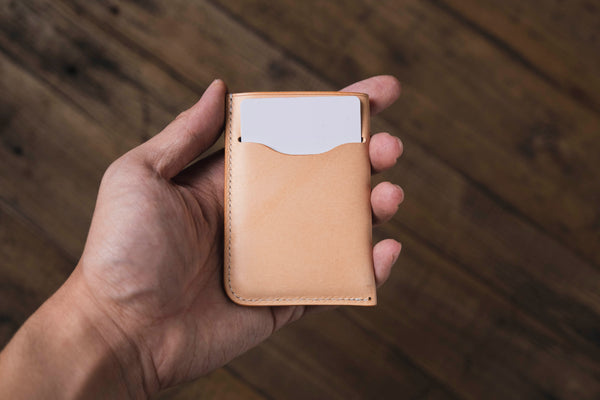 13 COLORS - Buttero Leather Minimalist Card Wallet