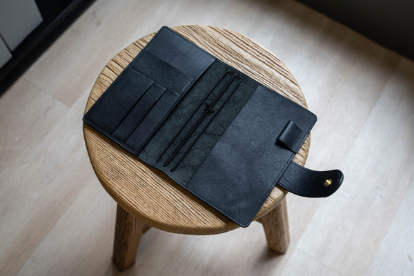 6 COLORS - Stitched Traveler's Notebook w/ Card Slots (No inserts included)