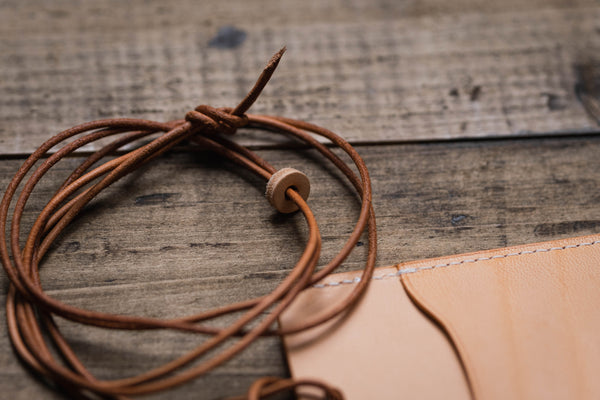 Natural Leather ID Card Holder (Tall)