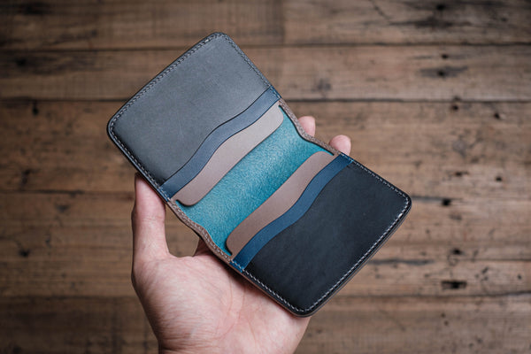 Black/Navy/Grey Contour Billfold Wallet & Cardholder