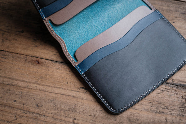 Black/Navy/Grey Contour Billfold Wallet & Cardholder