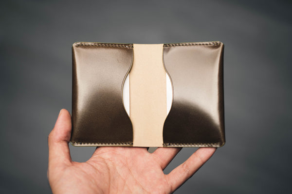 7 COLORS - Shell Cordovan Leather Folded Card Wallet