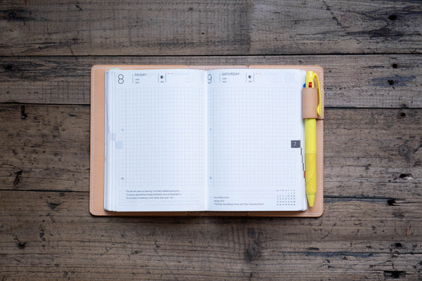 A6/Hobonichi/Midori MD Natural Elastic Closure Notebook Cover