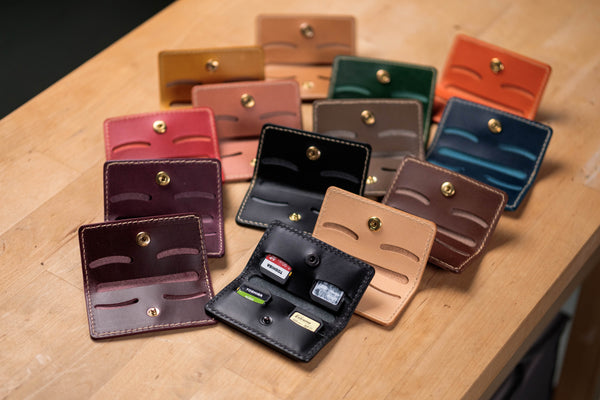 14 COLORS - Leather SD Card, Switch Game Card Holder - Malloria