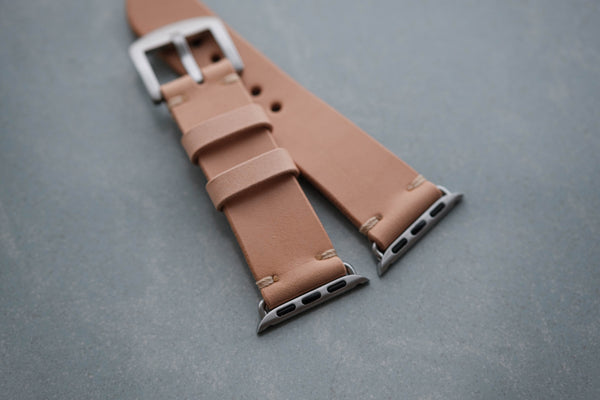 Natural Leather Minimalist Watch Strap for Apple Watch
