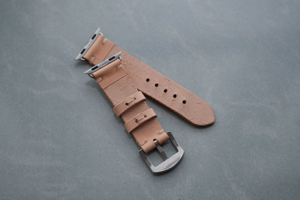 Natural Leather Minimalist Watch Strap for Apple Watch