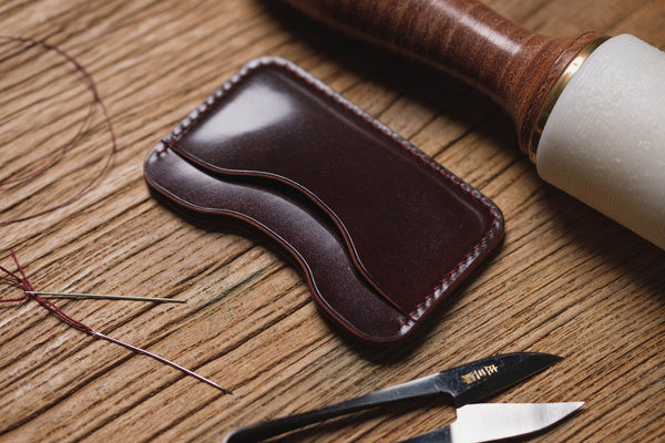 7 COLORS - Shell Cordovan 3-Pocket Leather Card Wallet