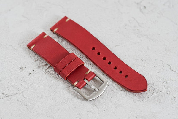 13 COLORS - Buttero Leather Minimalist Watch Strap
