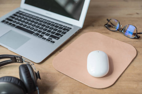 Natural Leather  Rectangular Mouse Pad