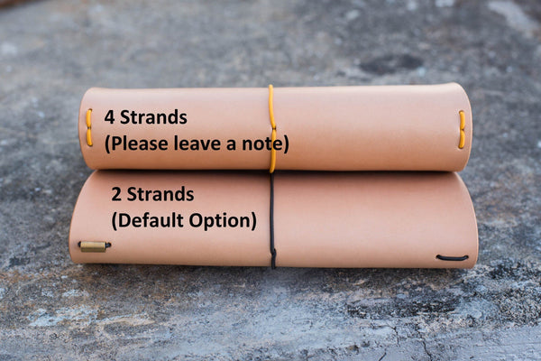 ALL SIZES - Olive Green Pebbled Leather Stitched Traveler's Notebook w/ Strap Closure (No inserts included)